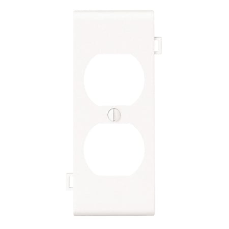 Leviton Duplex Center Sectional 1-Gang Plastic Outlet Wall Plate, White 905-0PSC8-00W